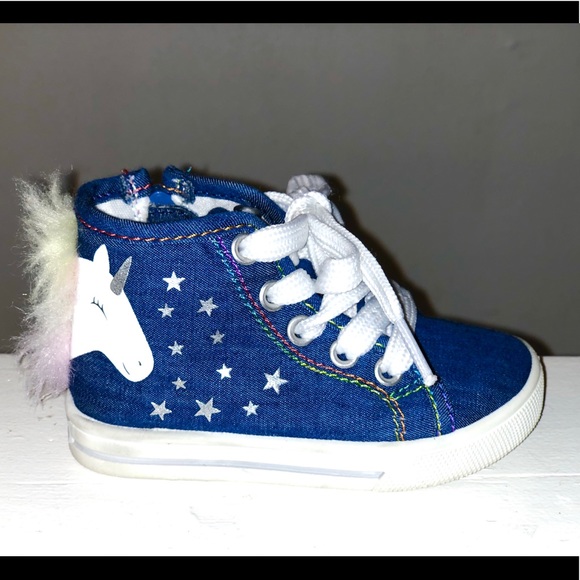 Carter's Unicorn High Top Sneakers 5 - Picture 4 of 4